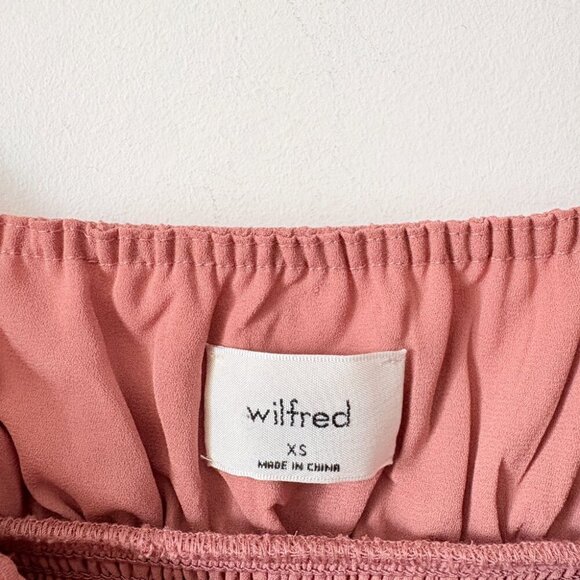 Aritzia Wilfred Genoa Midi Chiffon Dress Warm Sienna Red Size XS - Picture 5 of 6